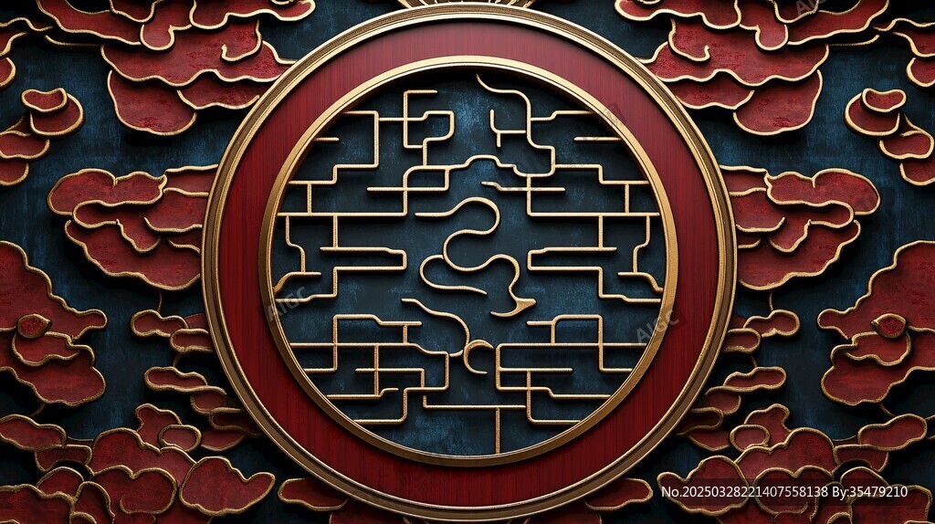 中式古典雕花裝飾圖案