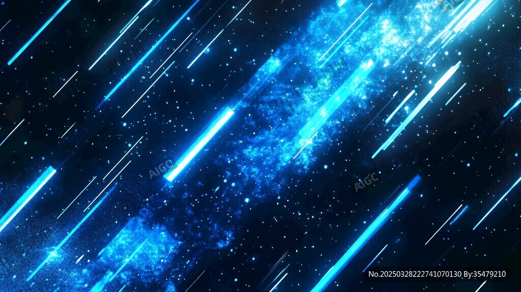 藍(lán)色流星夢幻星空背景