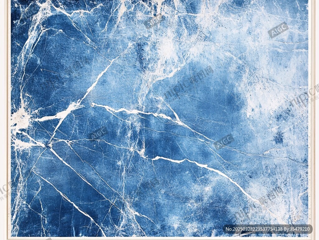 藍色大理石紋理背景圖