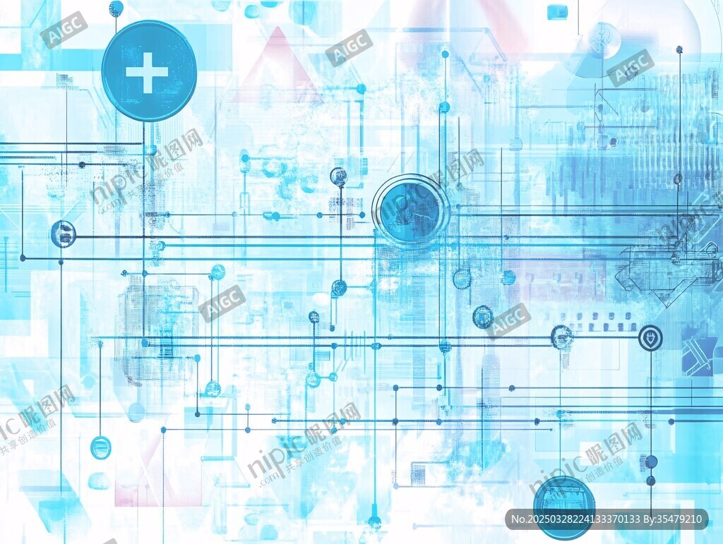 科技醫療背景圖案設計