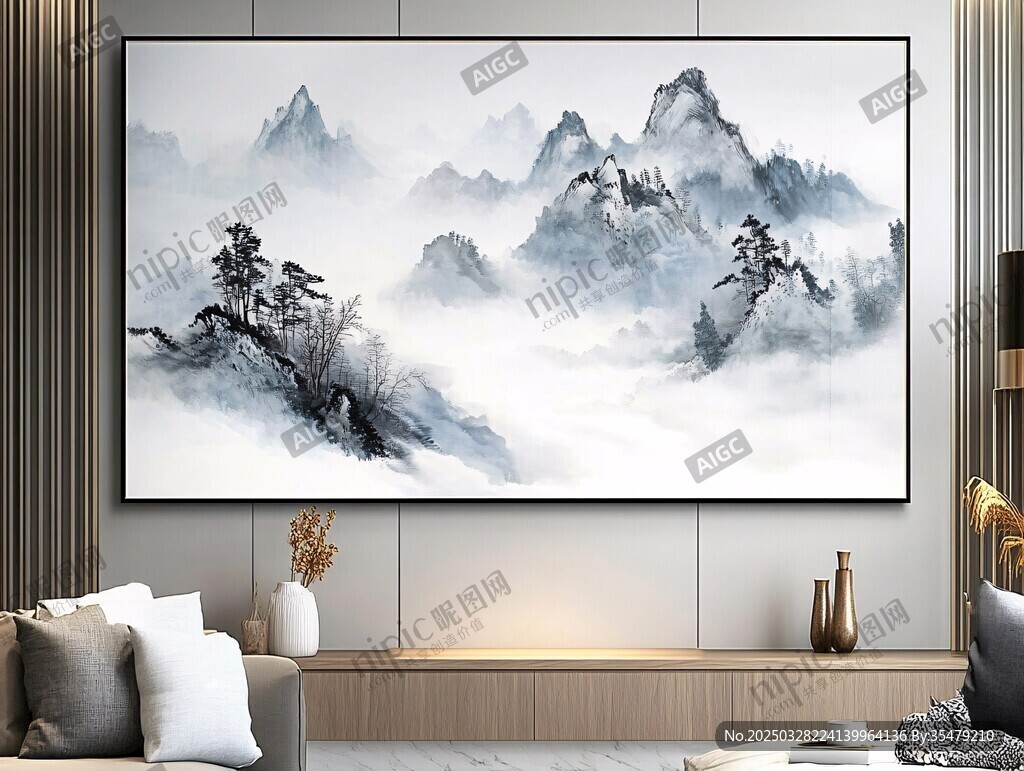中式山水掛畫 盡顯雅致