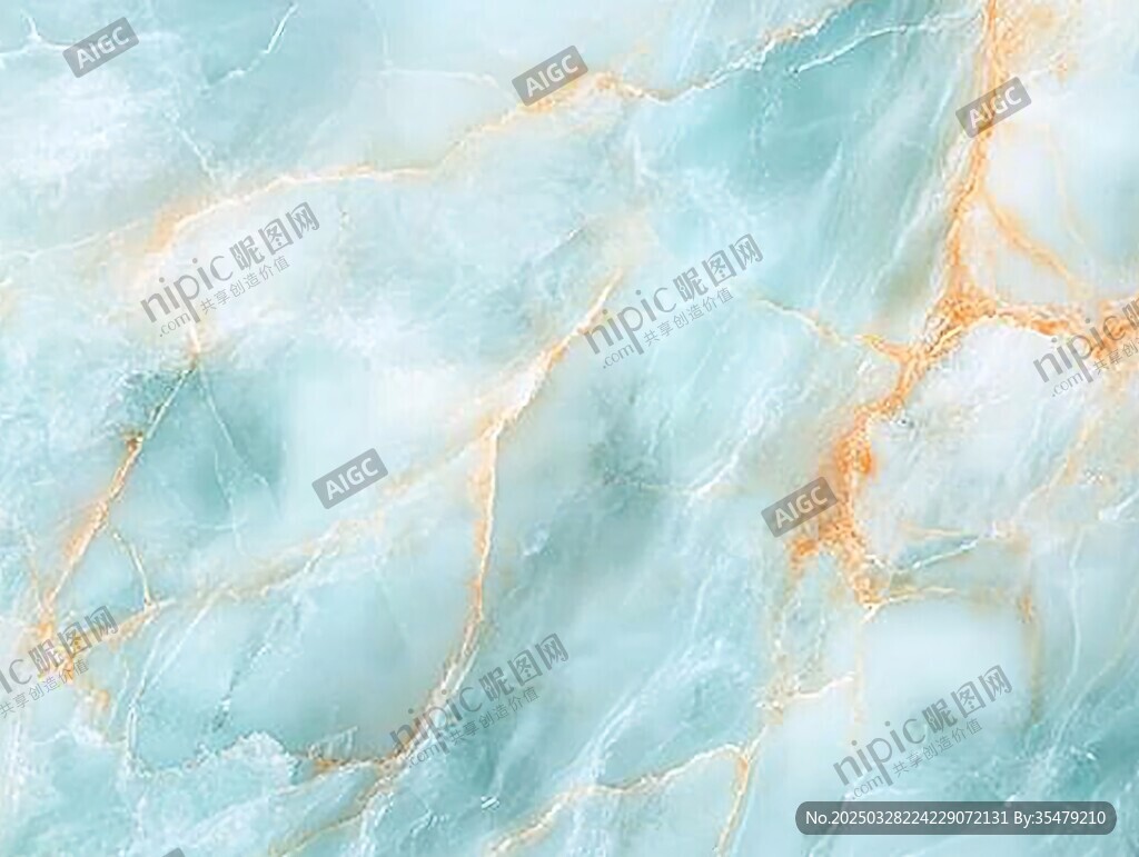 淡藍金紋大理石紋理背景