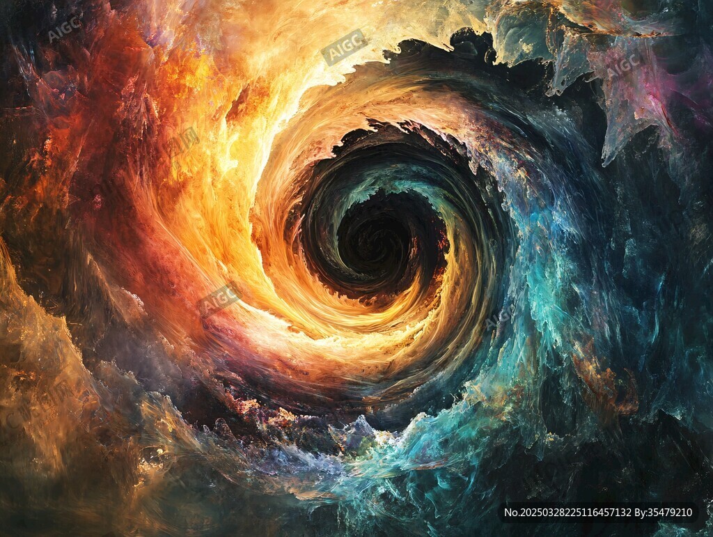 絢麗奇幻宇宙漩渦景象