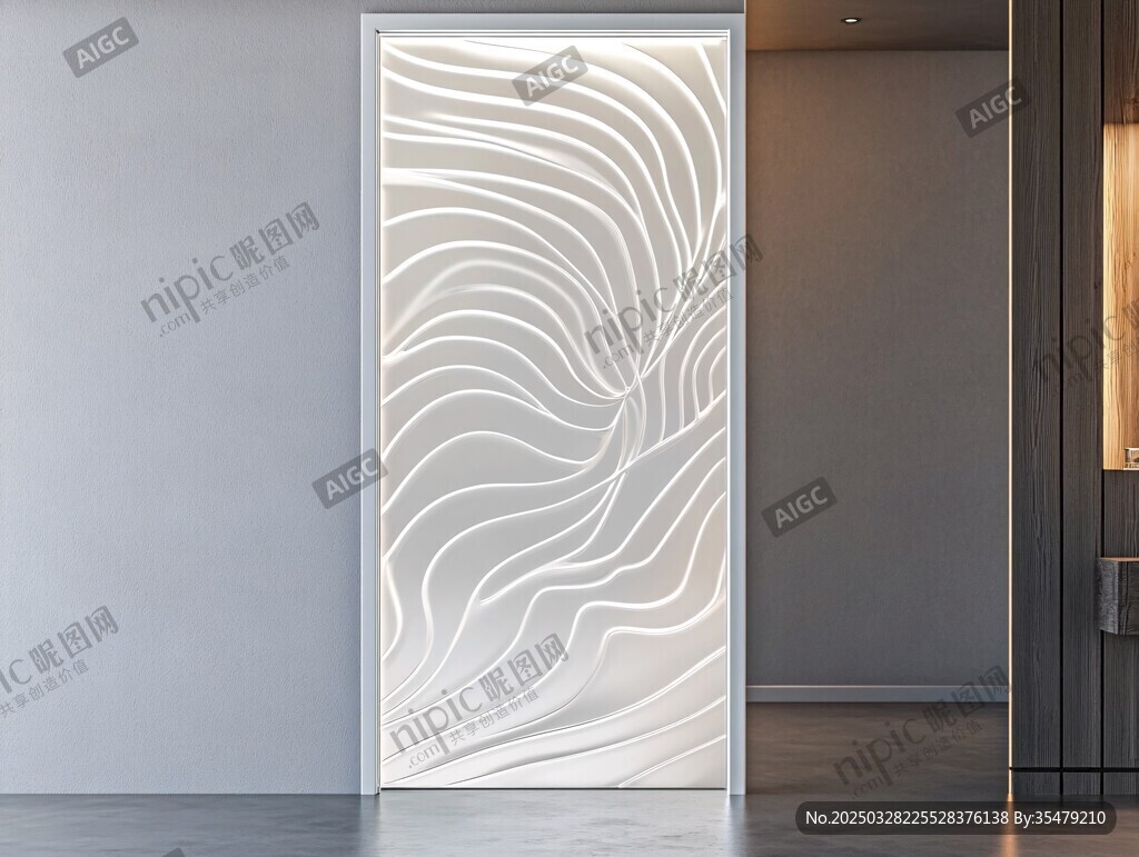 簡約藝術透光玻璃隔斷