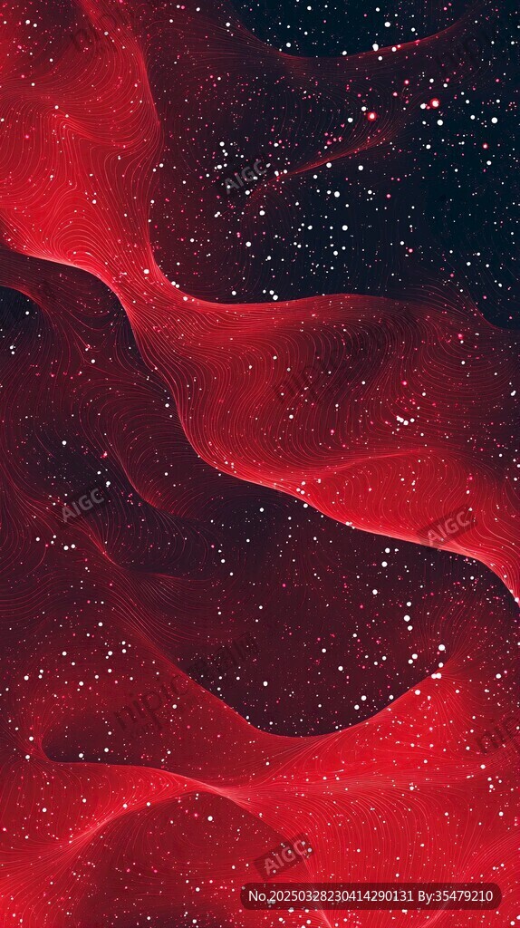 紅色星空夢幻流動(dòng)背景圖