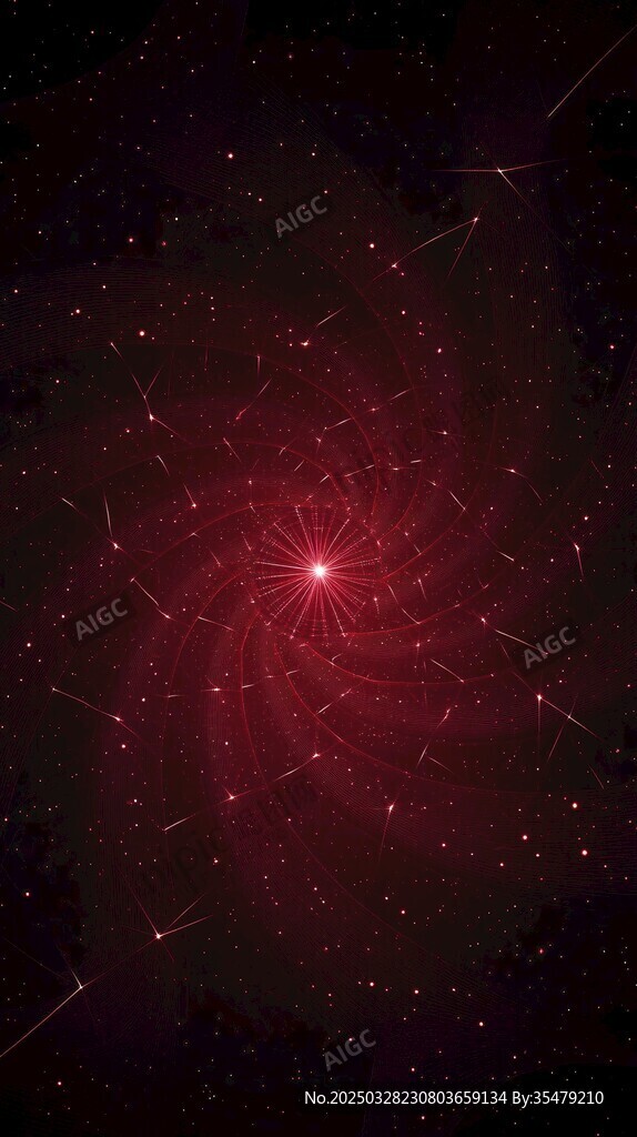 紅色星芒宇宙神秘背景圖