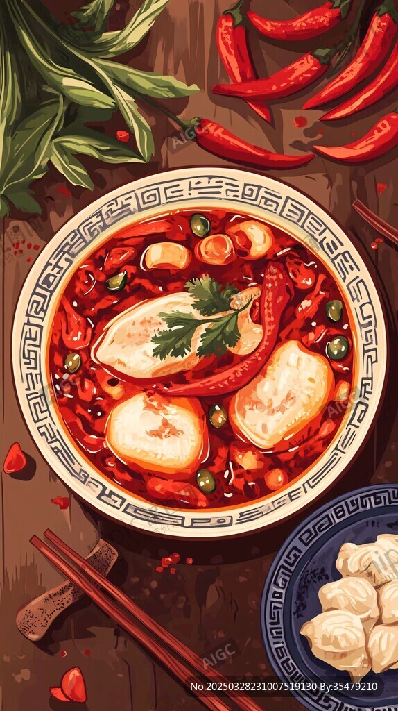 麻辣鮮香的美味火鍋料理