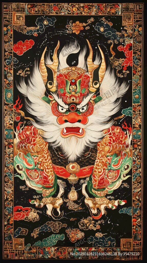 傳統(tǒng)瑞獸麒麟精美圖案