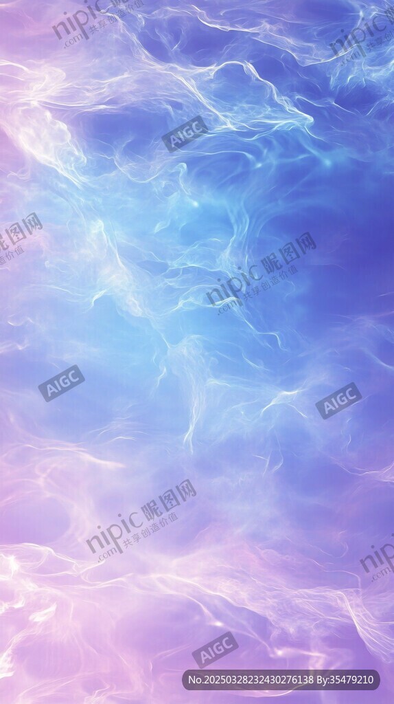 夢(mèng)幻藍(lán)紫漸變煙霧背景圖
