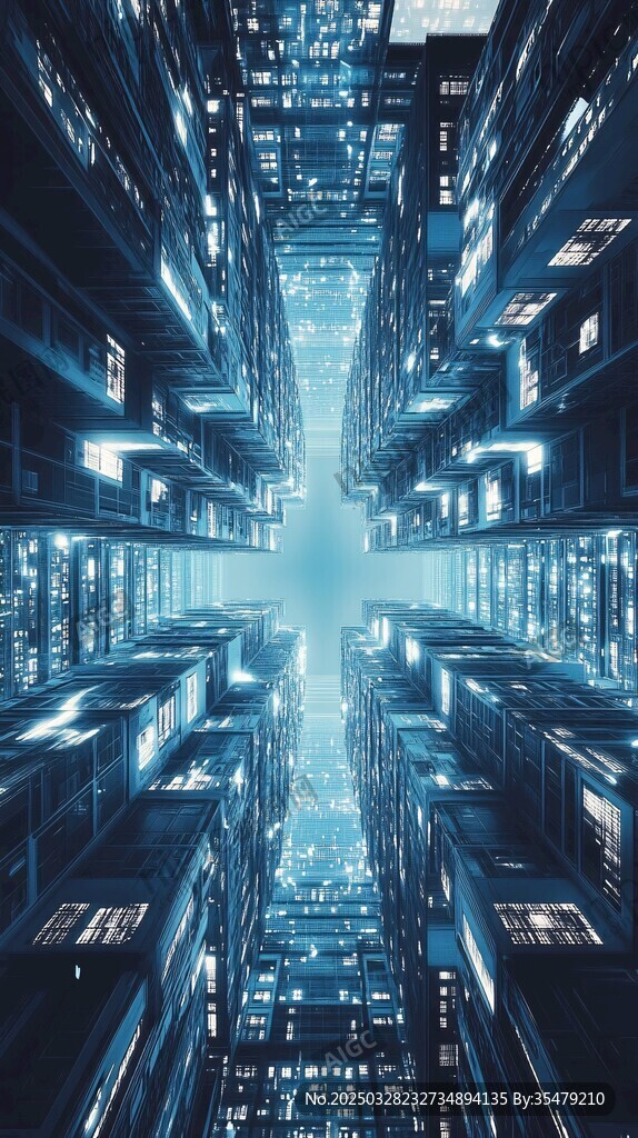 未來感數據中心科技空間