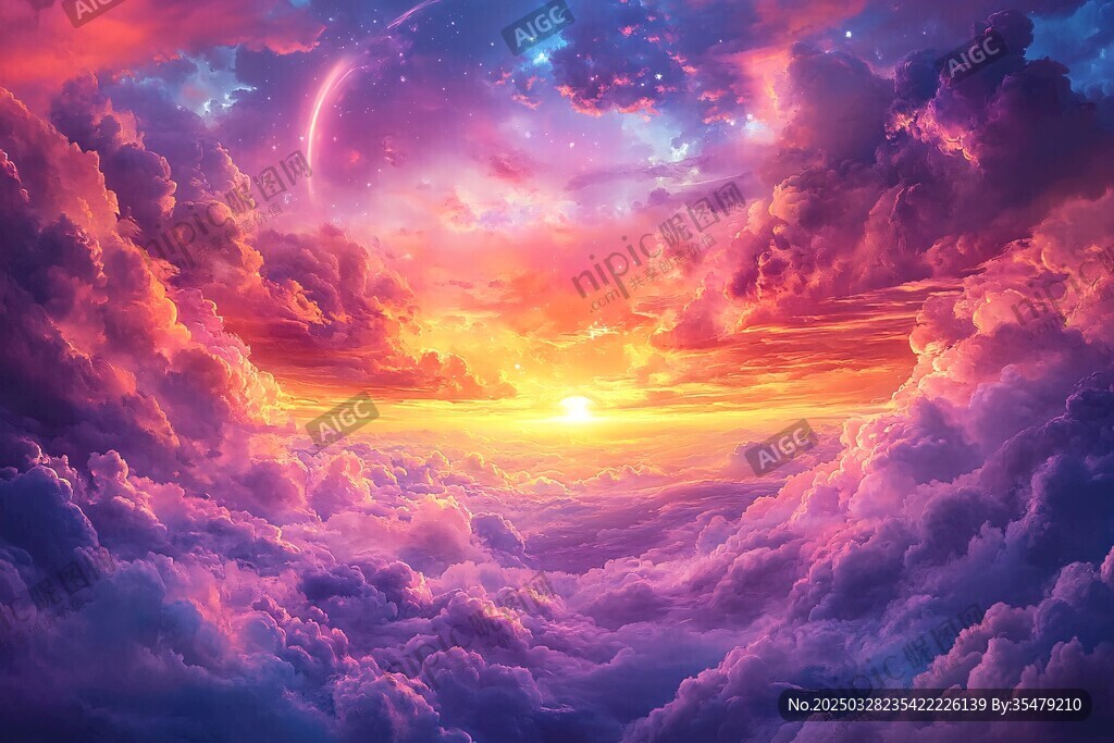 夢幻云海中的絢爛日出