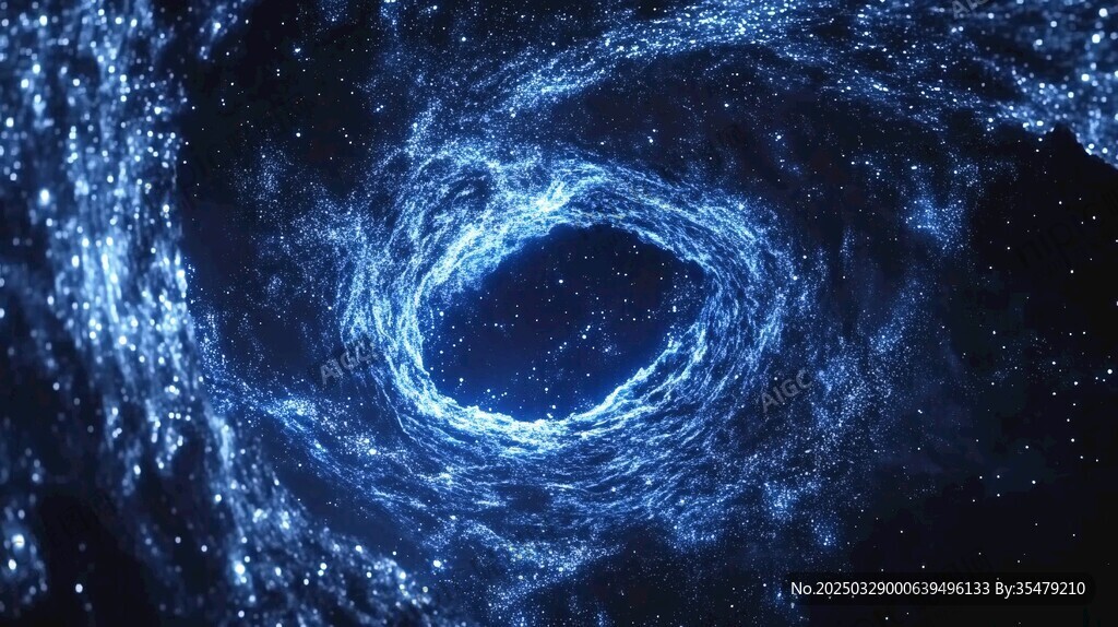 藍色夢幻宇宙漩渦景象