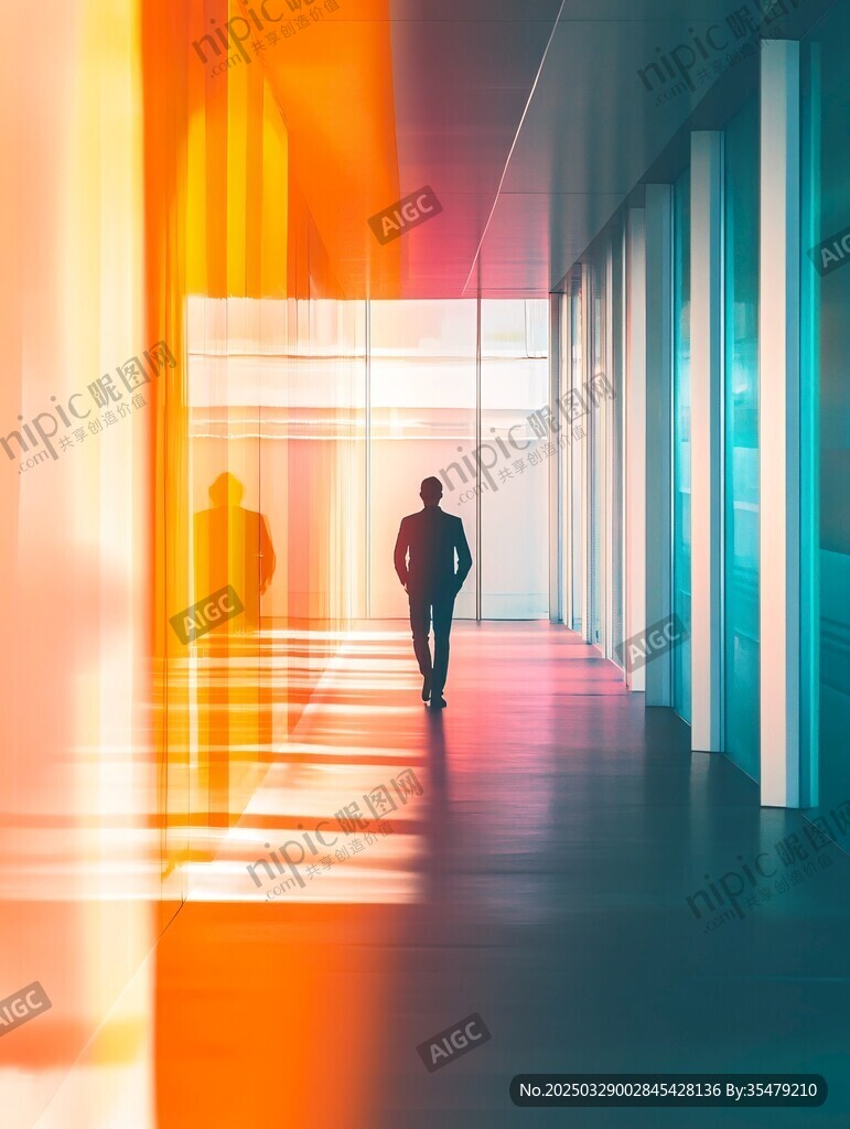 漫步多彩光影走廊