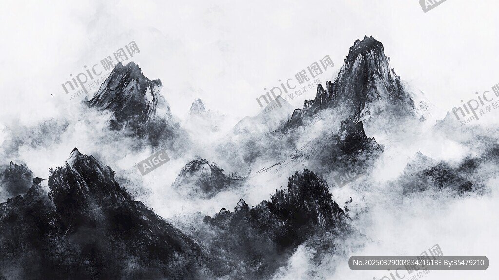 水墨云山 意境悠遠