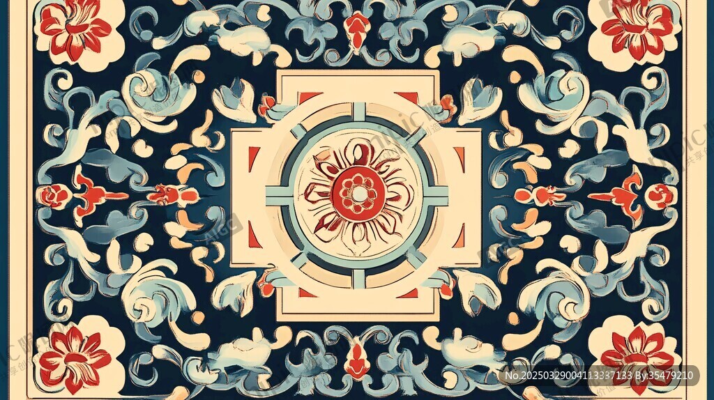 中式古典花紋圖案設(shè)計(jì)