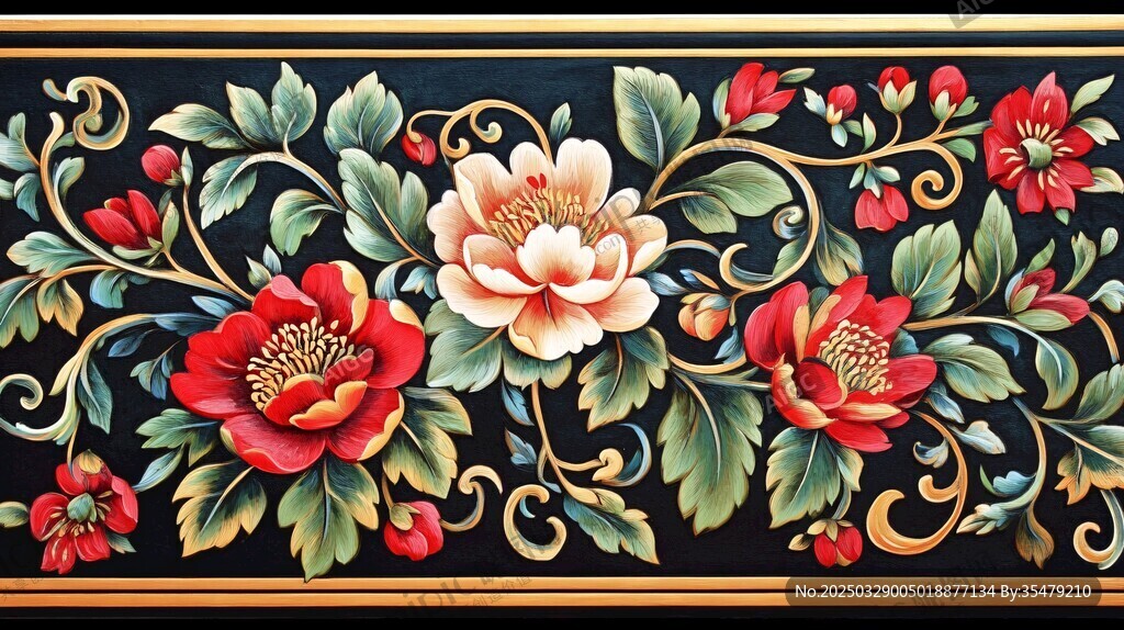 中式牡丹花卉精美装饰画 中式牡丹花卉精美装饰画