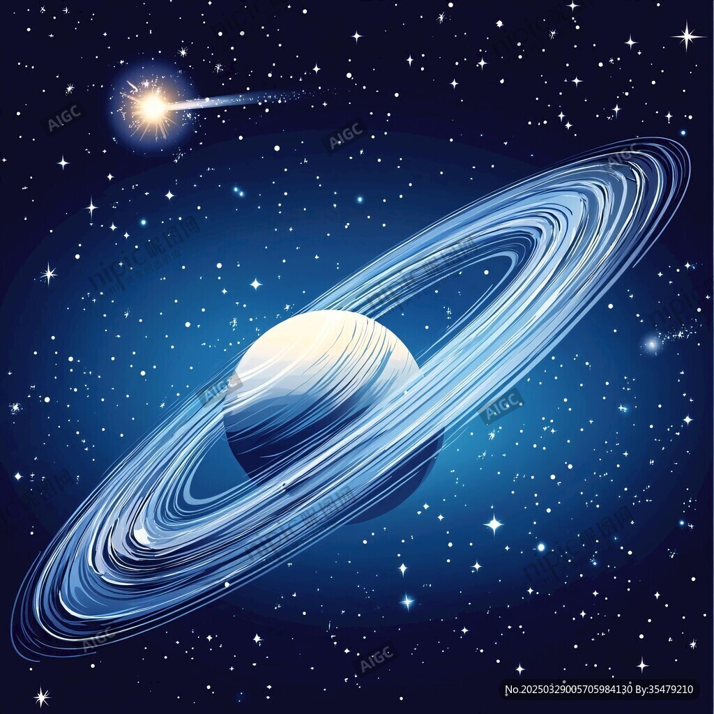 夢(mèng)幻土星與流星的宇宙圖景