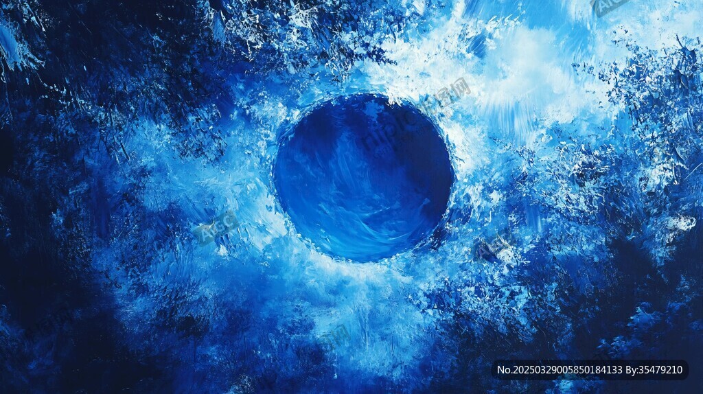 夢幻藍色星球宇宙景象