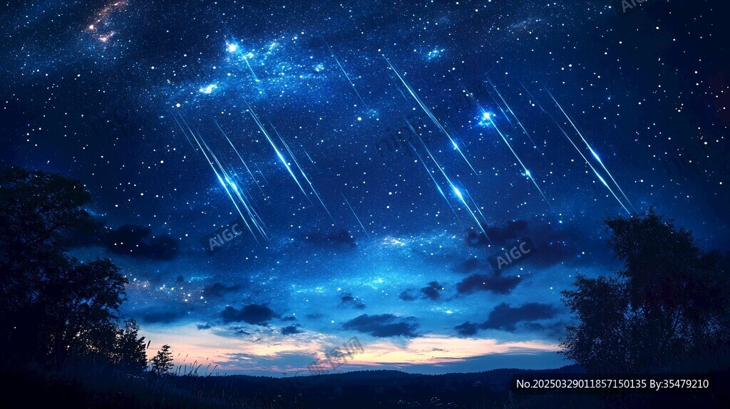梦幻流星夜空美景 梦幻流星夜空美景