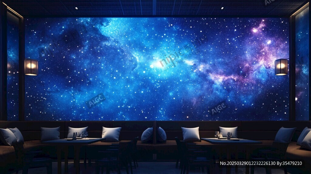 夢幻星空主題室內休閑空間