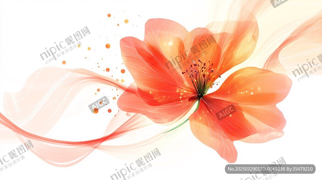 夢幻橙花 靈動飄逸之美