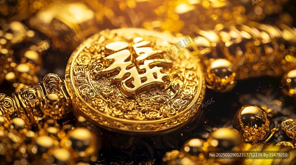 金質(zhì)福字飾品閃耀奪目