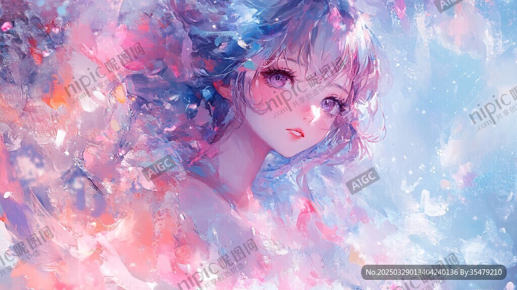 夢幻少女 浪漫色彩繪像