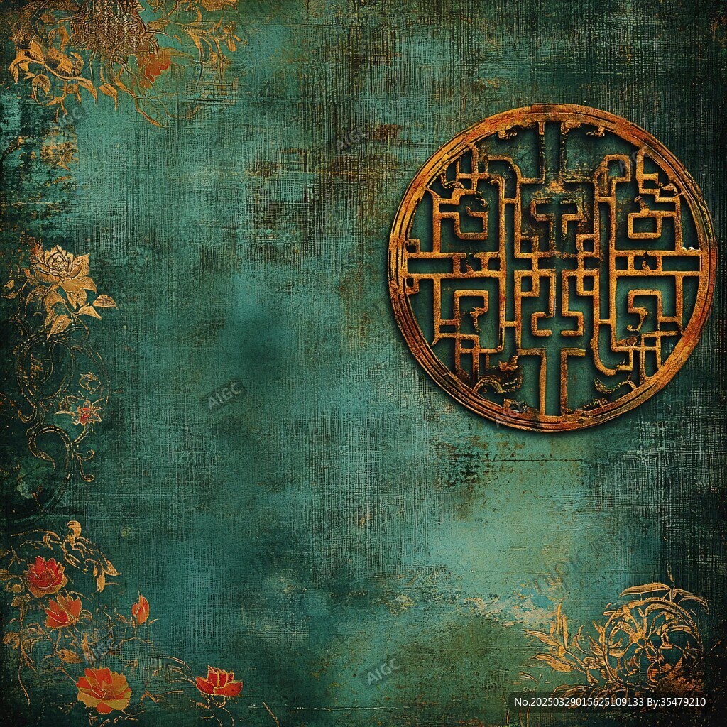 中式復(fù)古風(fēng)花紋背景圖案