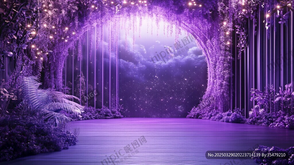 夢(mèng)幻紫色森林神秘通道