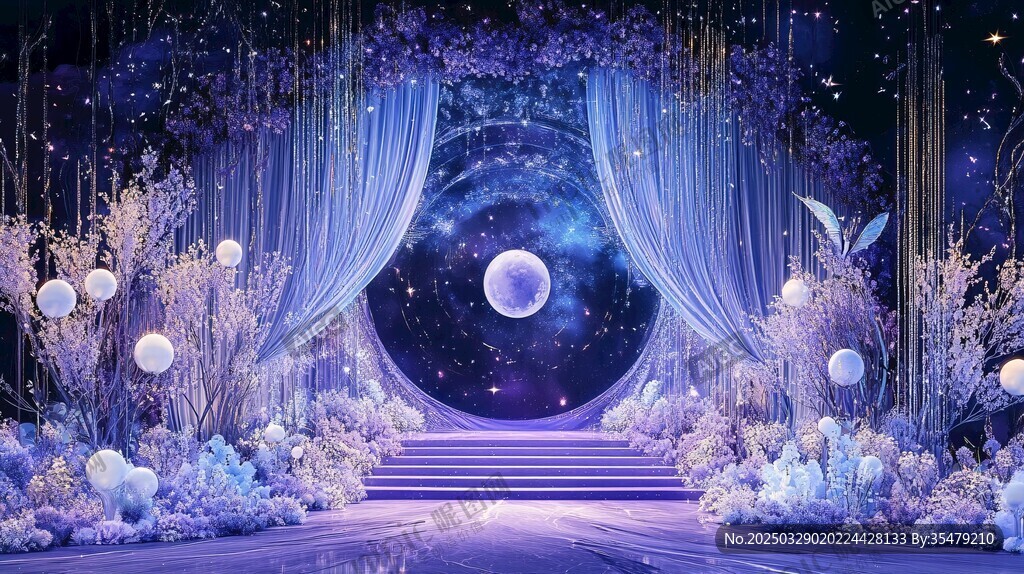 夢幻星空主題浪漫婚禮場景