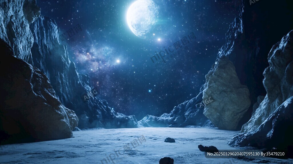 夢幻星際洞穴夜景