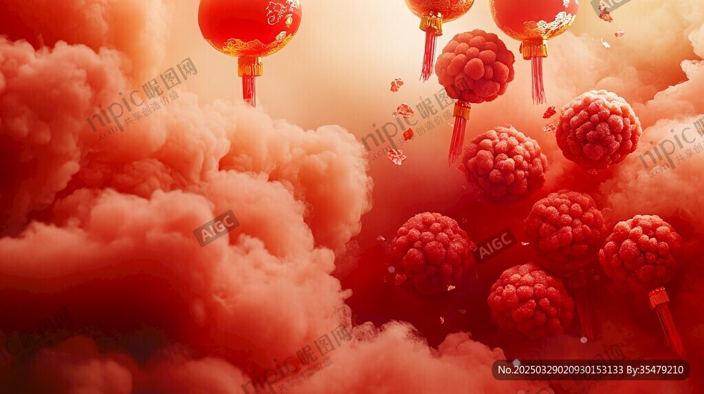 喜慶云端紅燈籠