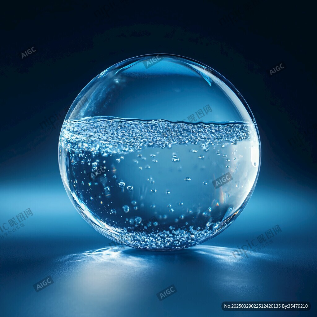 透明水球中的夢(mèng)幻氣泡