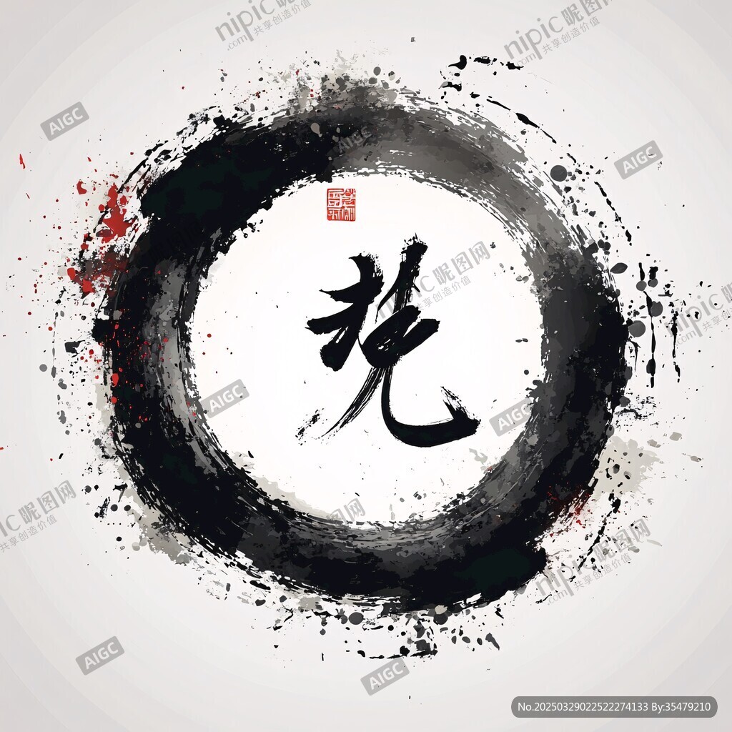 水墨書法 藝 字藝術(shù)圖案