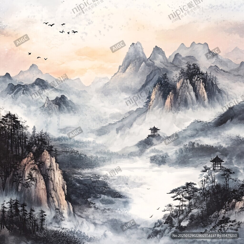 水墨山水間的詩(shī)意風(fēng)光