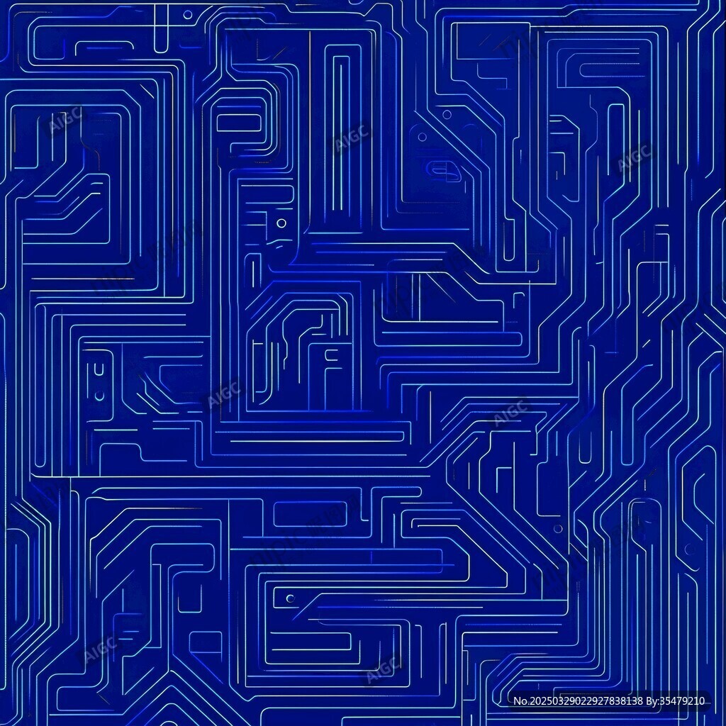 藍(lán)色電路板圖案背景紋理
