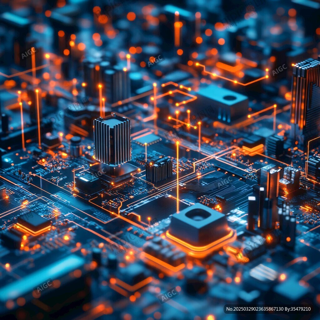 未來感電路板科技視覺盛宴