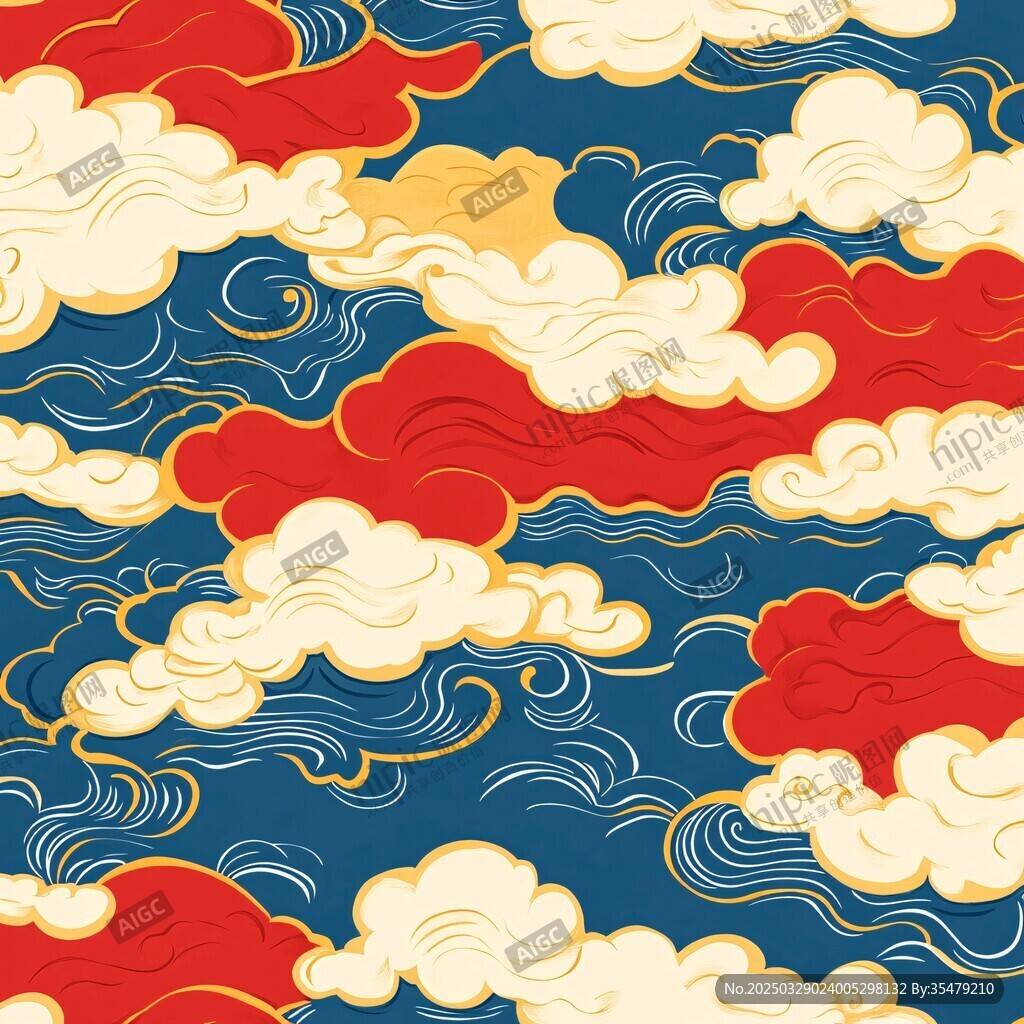 中式云紋圖案 傳統(tǒng)美學(xué)風(fēng)