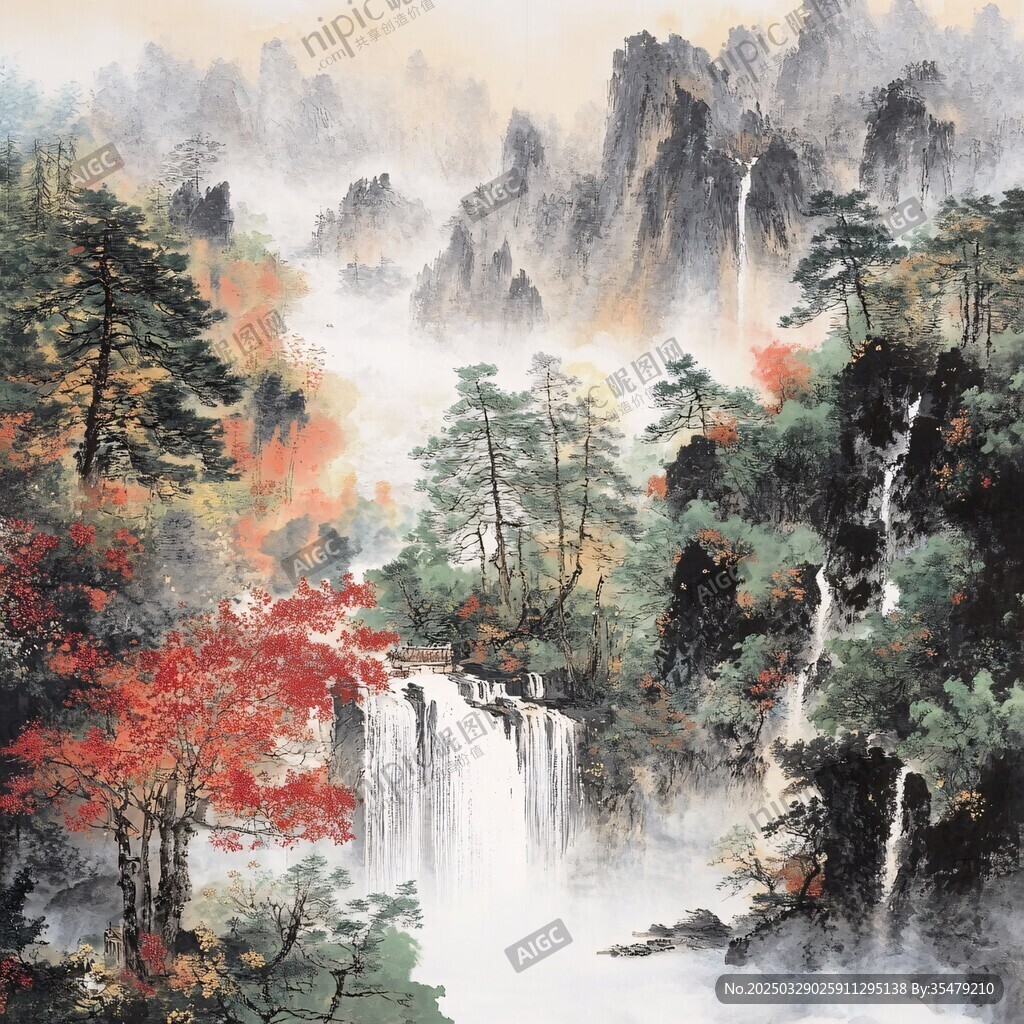 秋韻山水間的壯麗畫卷