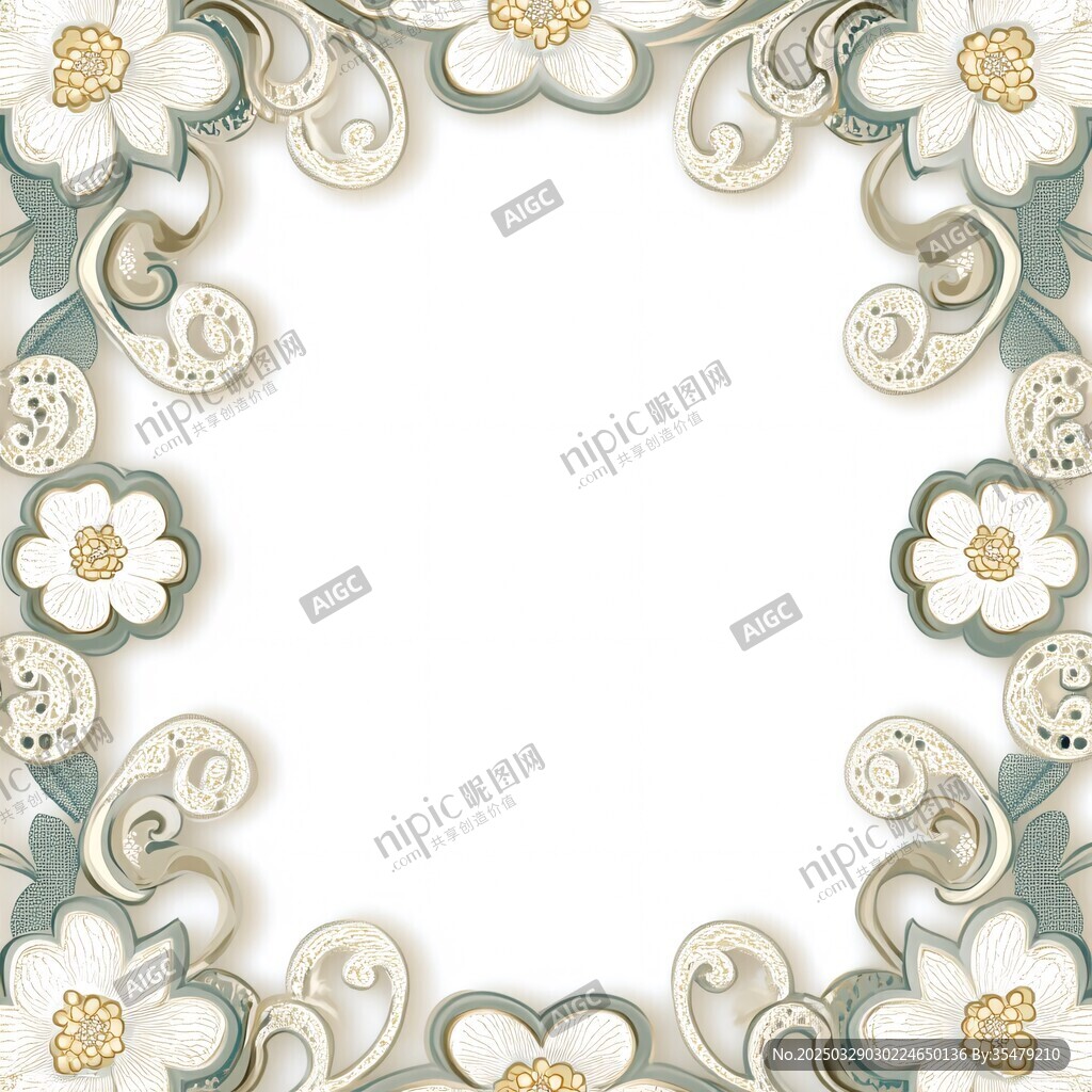 花卉裝飾邊框圖案設(shè)計(jì)