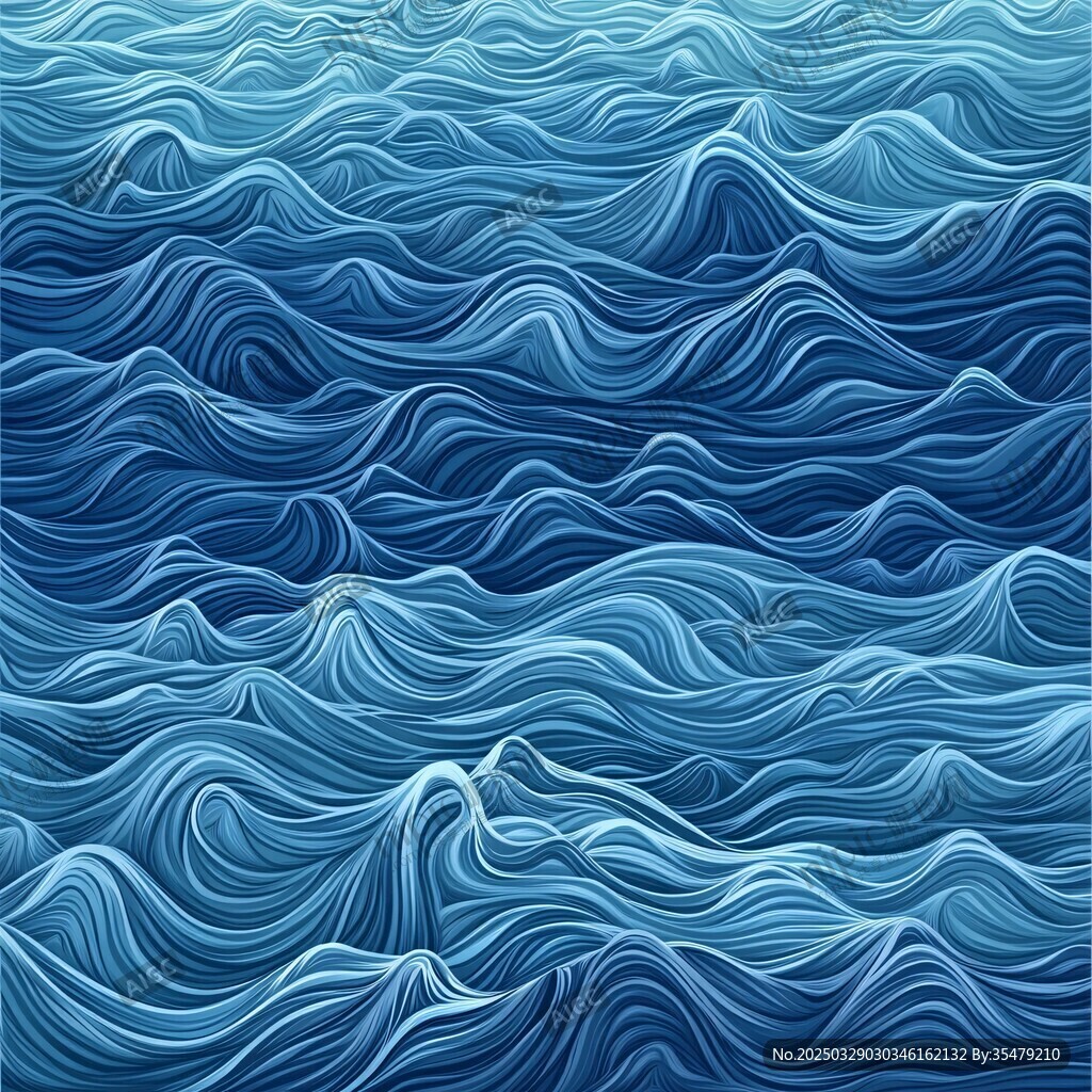 藍色海浪抽象紋理背景圖