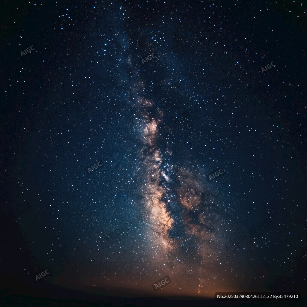 璀璨銀河星空夜景
