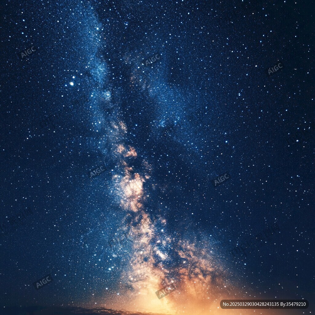 夢(mèng)幻璀璨的浩瀚星空夜景