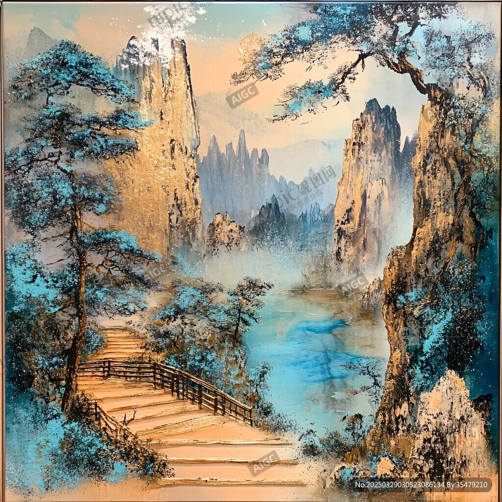 山間幽徑入畫境