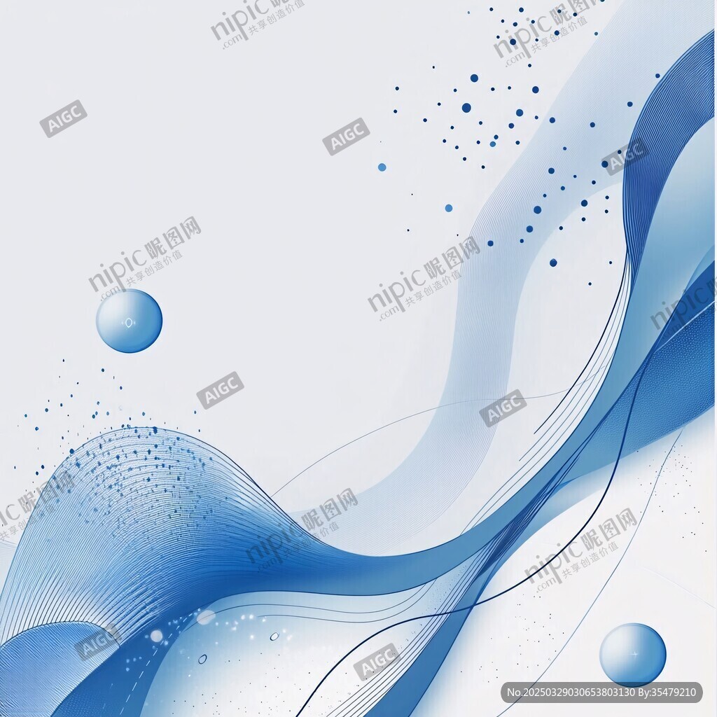 藍色動感流線抽象背景圖