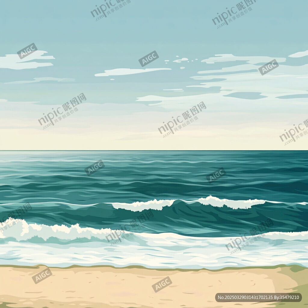 海邊風(fēng)景 海浪沙灘藍(lán)天