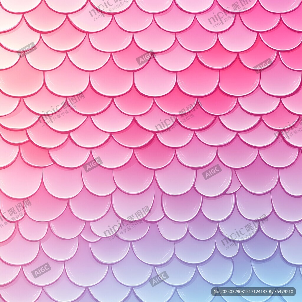 夢幻漸變魚鱗狀背景圖案