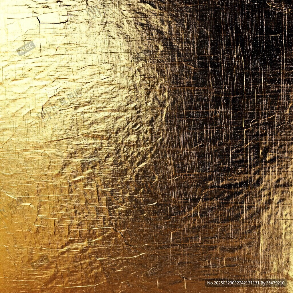 金色質感紋理金屬箔背景