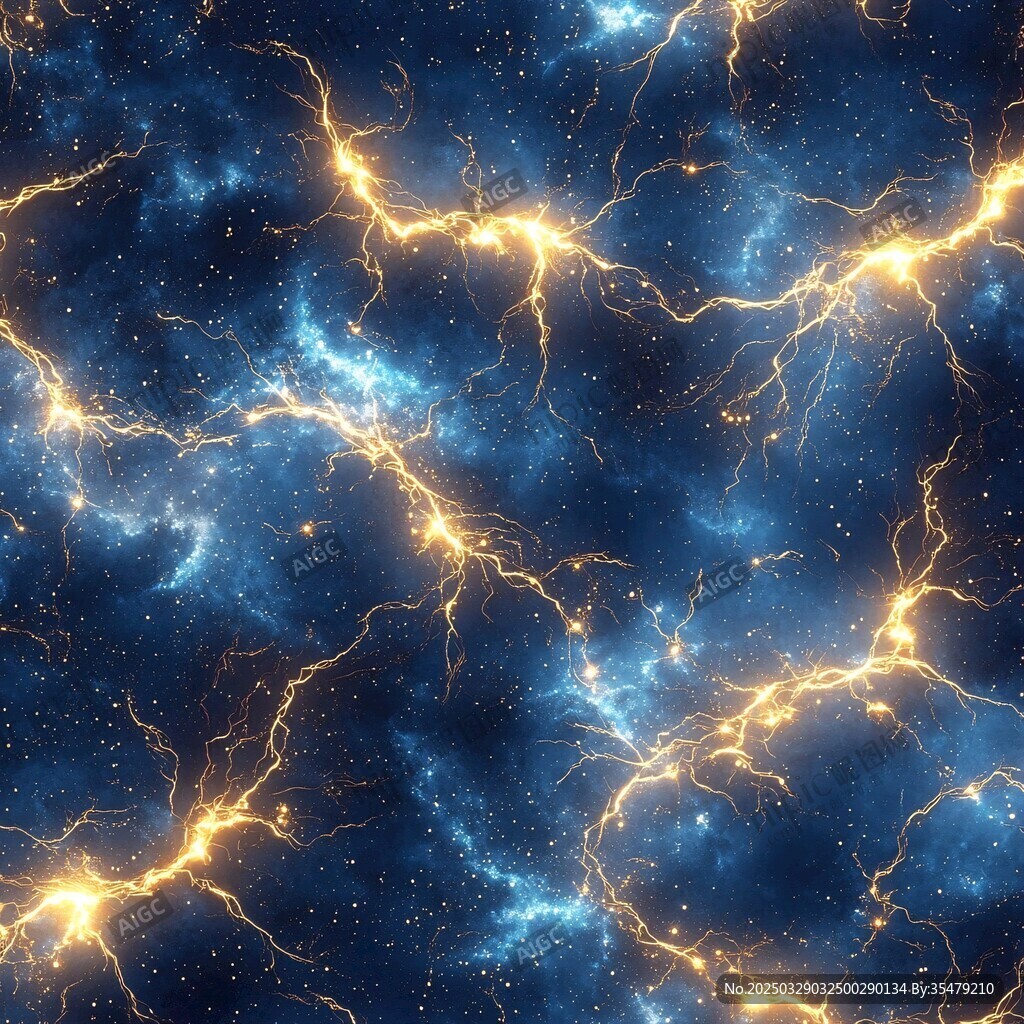 夢幻閃電星空背景圖