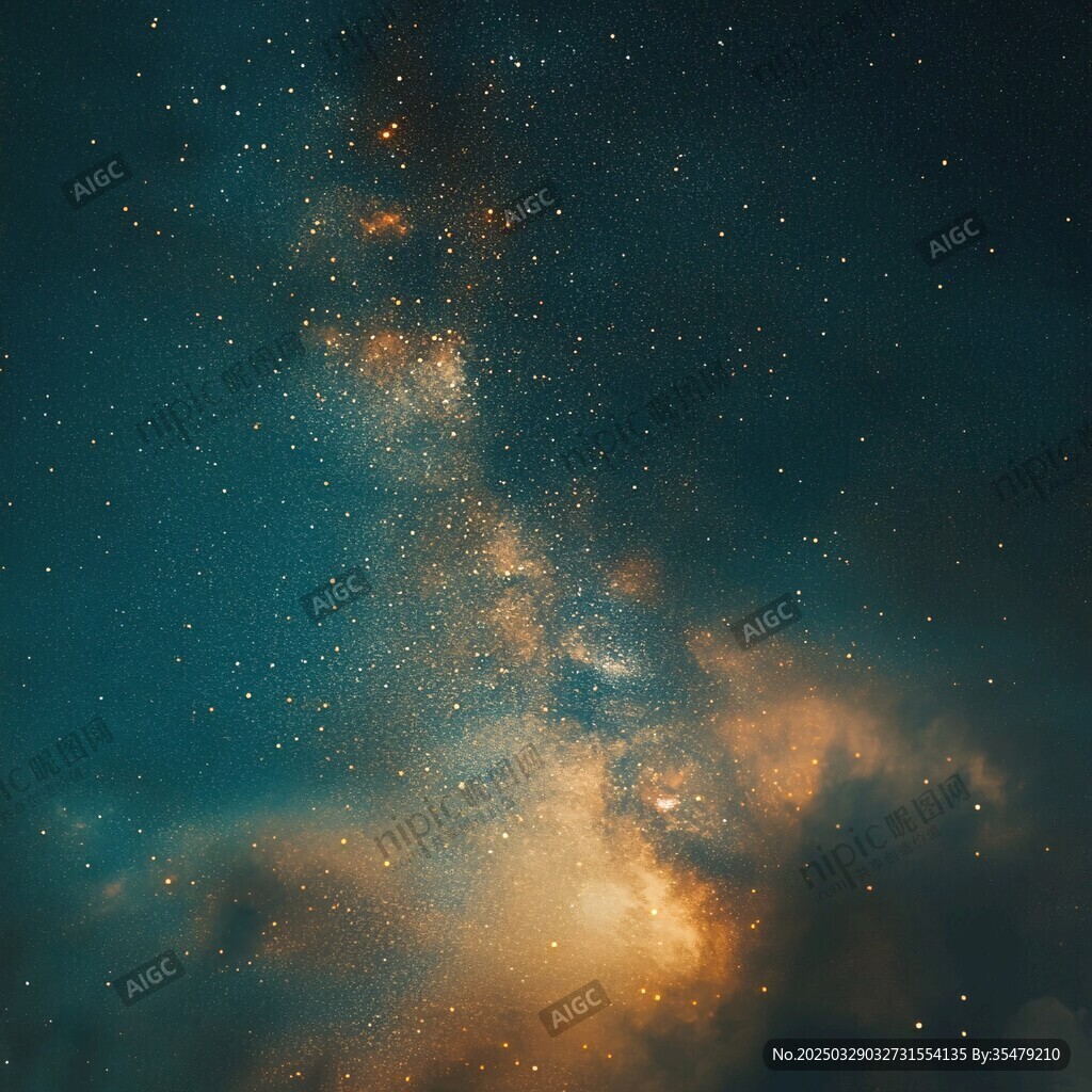 夢幻星空璀璨星云景象